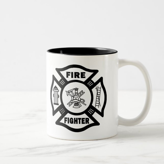 Caneca De Café Em Dois Tons Bombeiro (Direita)