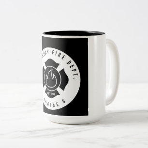 Caneca De Café Em Dois Tons Bombeiro