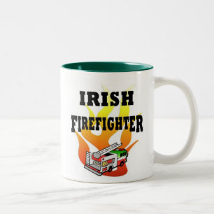 Caneca De Café Em Dois Tons Bombeiro irlandês