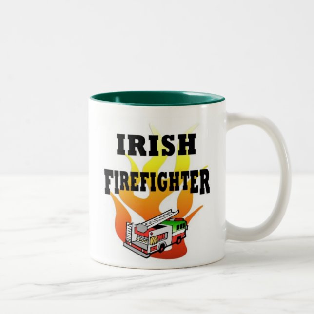 Caneca De Café Em Dois Tons Bombeiro irlandês (Direita)