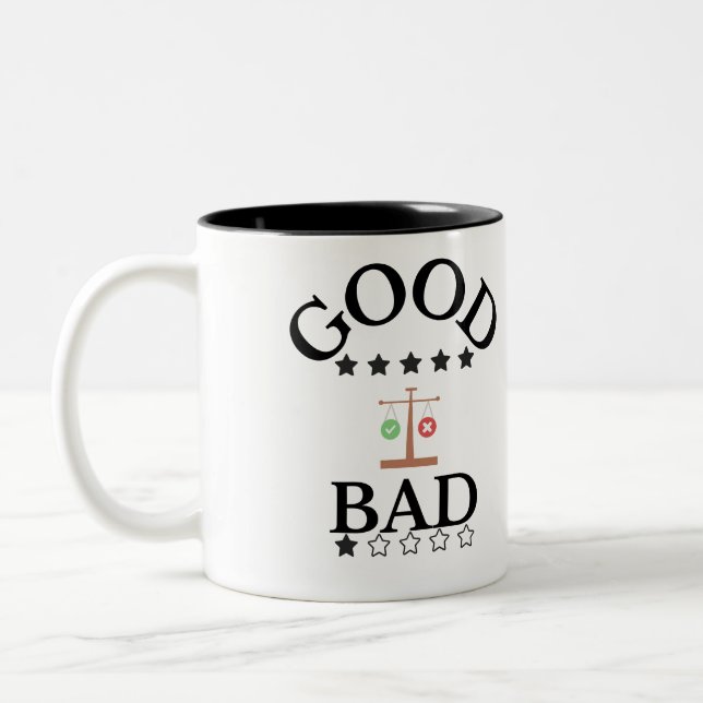 Caneca De Café Em Dois Tons BomEMau (Esquerda)