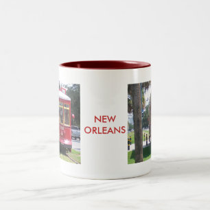 Caneca De Café Em Dois Tons Bonde de Nova Orleans