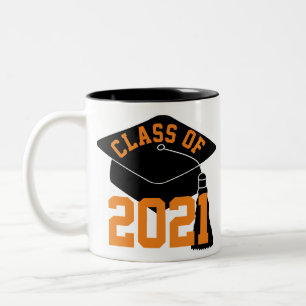 Caneca De Café Em Dois Tons Boné Formando preto Classe laranja de 2024