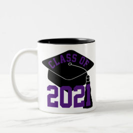 Caneca De Café Em Dois Tons Boné Formando preto Classe Roxa de 2024