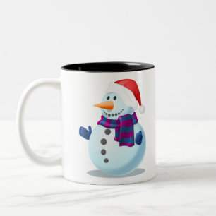 Caneca De Café Em Dois Tons boneco de neve