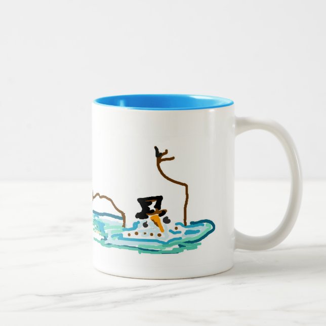 Caneca De Café Em Dois Tons Boneco de neve de Florida (Direita)