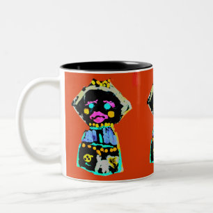 Caneca De Café Em Dois Tons Boneco do outono