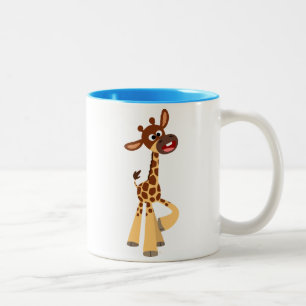 Caneca De Café Em Dois Tons Bonita Cartoon Baby Giraffe Mug