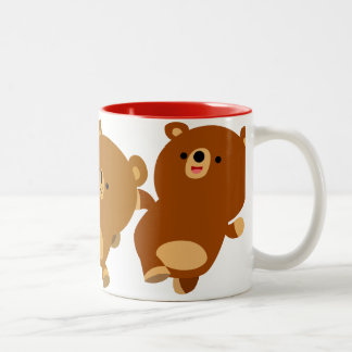 Caneca De Café Em Dois Tons Bonita Cartoon Bears Mug