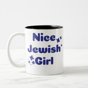 Caneca De Café Em Dois Tons Bonita Jewish Girl
