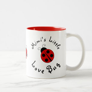 Caneca De Café Em Dois Tons Bonita Lady Bug personalizou o pequeno Inseto de a