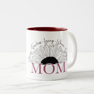 Caneca De Café Em Dois Tons Bonita Mãe Qualidades Mug para Dia de as mães