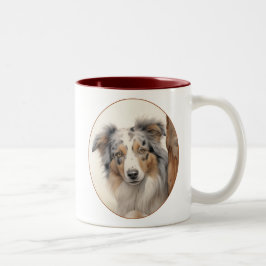 Caneca De Café Em Dois Tons Bonita Merle Aussie