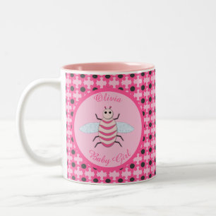 Caneca De Café Em Dois Tons Bonito Bebê Rosa Personalizada
