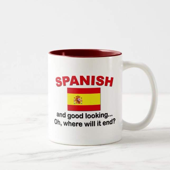 Caneca De Café Em Dois Tons Bonito e espanhol (Direita)