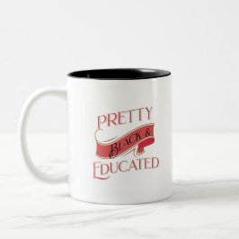 Caneca De Café Em Dois Tons Bonito negro e educado