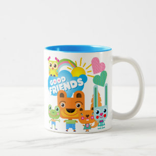 Caneca De Café Em Dois Tons Bons Amigos Animais