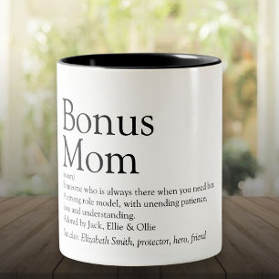 Caneca De Café Em Dois Tons Bonus Mãe Definição Dividindo Cota Moderna