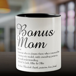 Caneca De Café Em Dois Tons Bônus, Mãe Definição, Na moda