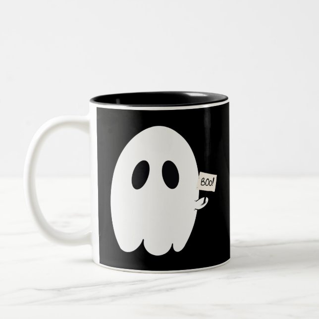 Caneca De Café Em Dois Tons Boo Bonito! Ghostie (Esquerda)