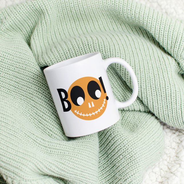 Caneca De Café Em Dois Tons Boo Halloween (boo halloween mug)