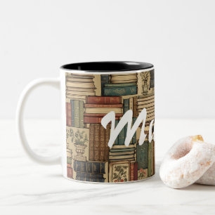 Caneca De Café Em Dois Tons Book Lover