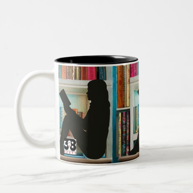 Caneca De Café Em Dois Tons Book Lover (Esquerda)