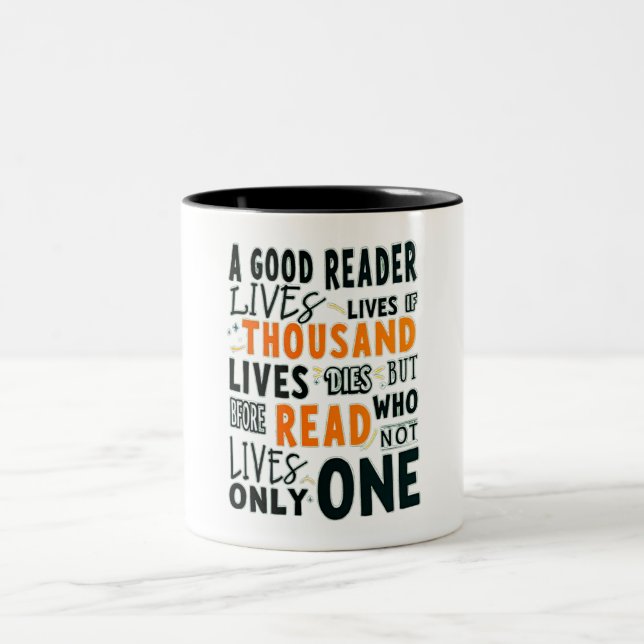 Caneca De Café Em Dois Tons Book Lovers MUG (Centro)