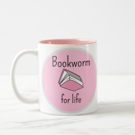 Caneca De Café Em Dois Tons Book Worm Book Lovers