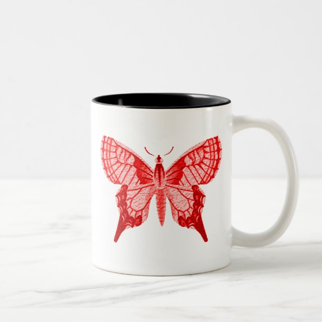 CANECA DE CAFÉ EM DOIS TONS BORBOLETA. (Direita)