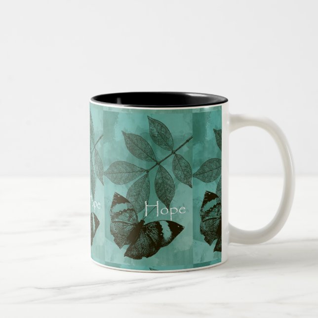 Caneca De Café Em Dois Tons Borboleta Esperança (Direita)