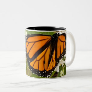 Caneca De Café Em Dois Tons Borboleta Monarca