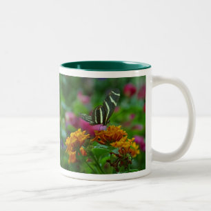 Caneca De Café Em Dois Tons borboleta, mug cerâmico de duas tonalidades