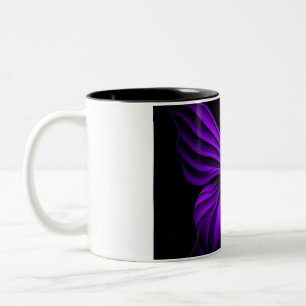 Caneca De Café Em Dois Tons Borboleta Roxa - Caneca De Dois Tom