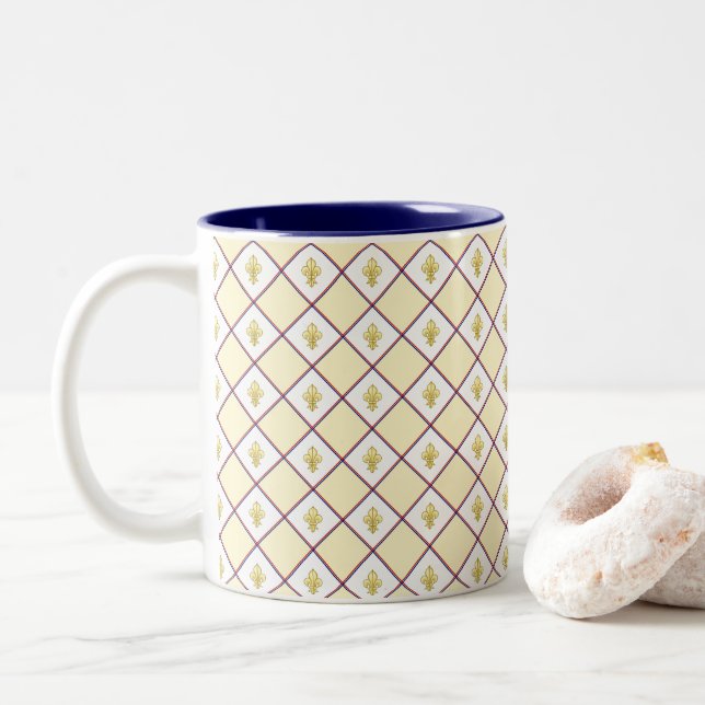 Caneca De Café Em Dois Tons Bordeaux Two-Tone (Com Donut)