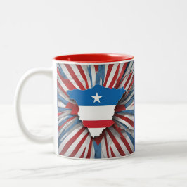 Caneca De Café Em Dois Tons Boricua Pride