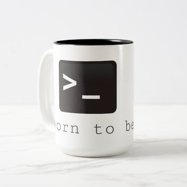Caneca De Café Em Dois Tons born to be root (Frente Esquerda)