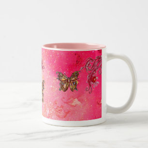 Caneca De Café Em Dois Tons BORRACHA Dourada EM ESPUMES 2 rosa vermelho