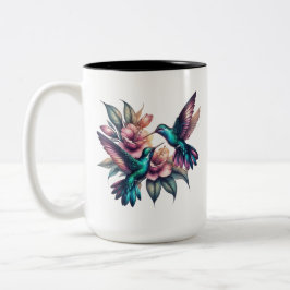 Caneca De Café Em Dois Tons Borracha e flor Grande
