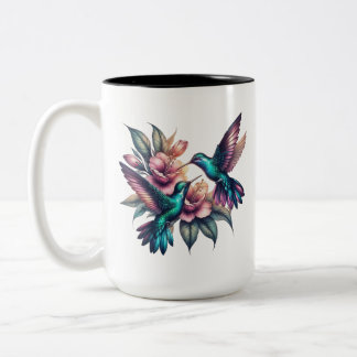 Caneca De Café Em Dois Tons Borracha e flor Grande
