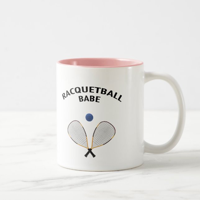 Caneca De Café Em Dois Tons Borracho do Racquetball (Direita)