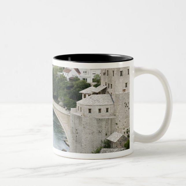 Caneca De Café Em Dois Tons Bósnia-Herzegovina - Mostar. A Antiga Ponte (Direita)