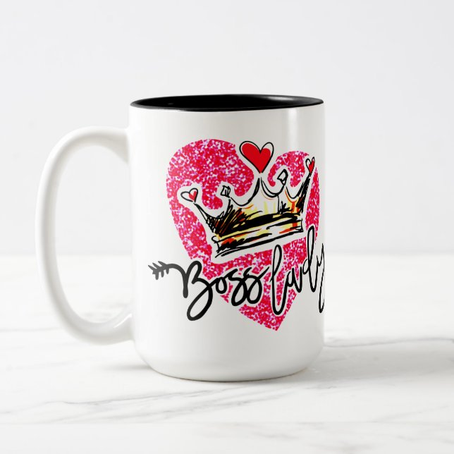 Caneca De Café Em Dois Tons Boss Lady (Esquerda)