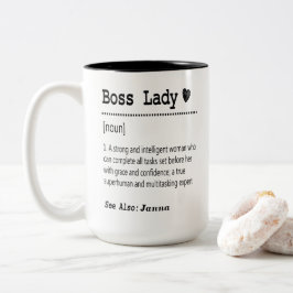 Caneca De Café Em Dois Tons Boss Lady Definition