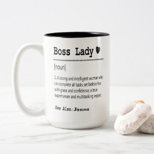 Caneca De Café Em Dois Tons Boss Lady Definition