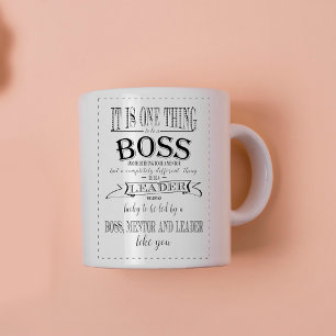 Caneca De Café Em Dois Tons BOSS MUG - OBRIGADO CHEFE, CHEFE, chefe incrível