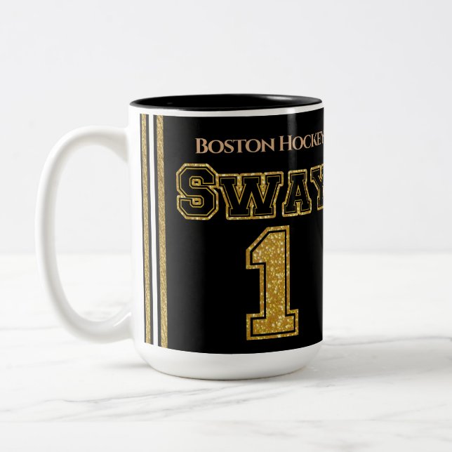 Caneca De Café Em Dois Tons Boston Hockey Sway 1 (Esquerda)