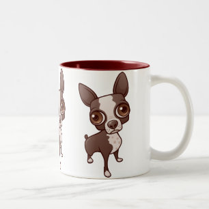 Caneca De Café Em Dois Tons Boston Terrier Mug