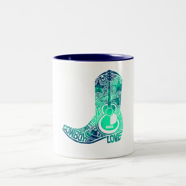 Caneca De Café Em Dois Tons Bota de vaqueiro (Centro)