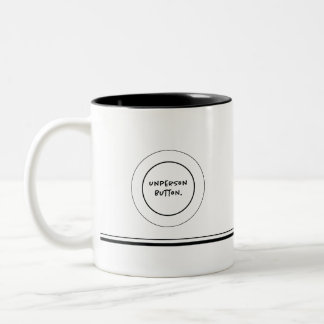 Caneca De Café Em Dois Tons Botão Unperson 11 oz. Café Mug.